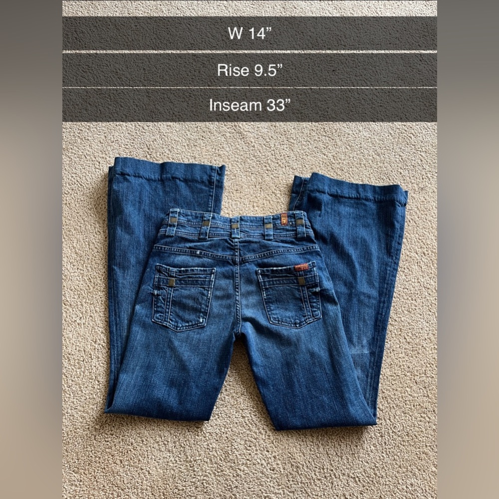 7 for all Mankind woman’s bootcut jeans with metal details